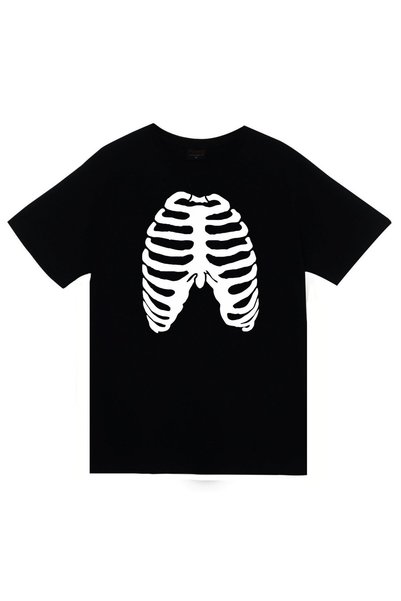 fame-stoned Kost Štampano Unisex 100% pamuk Crna T-shirt