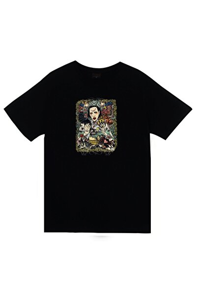 fame-stoned Marilyn Manson Štampano Unisex 100% pamuk Crna T-shirt