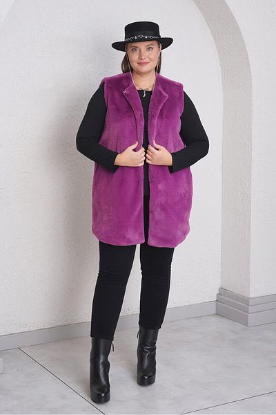 Büyük Moda Faux Fur Vest