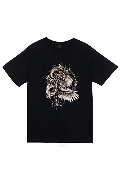 fame-stoned Crveno Koža pakovanja Štampano unisex 100% pamuk crna T-shirt