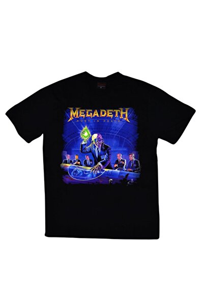 fame-stoned Megadeth Baskılı Unisex %100 Pamuk T-shirt