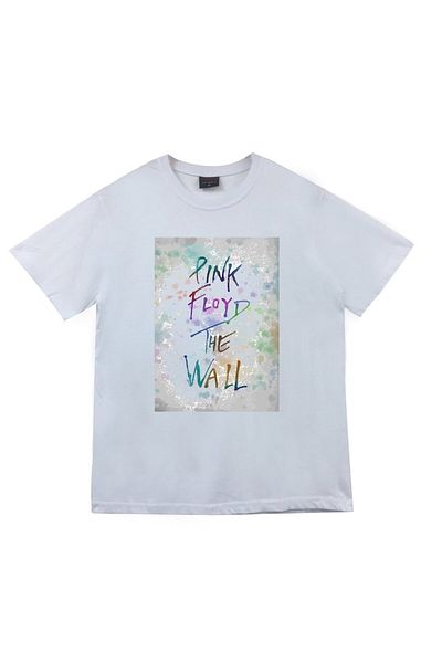 fame-stoned Μπλουζάκι με στάμπα Pink Floyd Unisex 100% βαμβακερό λευκό