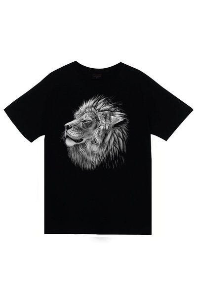 fame-stoned Lav, životinja Štampano unisex 100% pamuk crna T-shirt