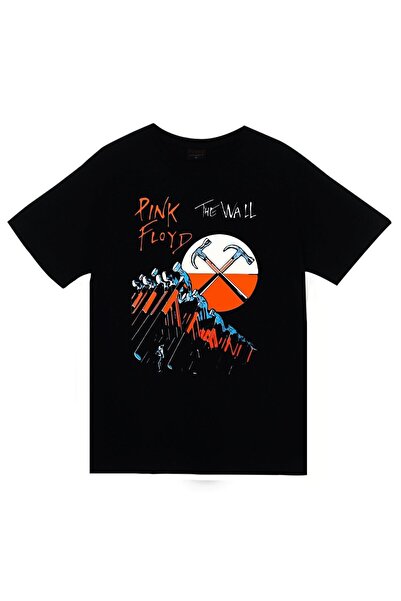 fame-stoned Tricou negru unisex cu imprimeu Pink Floyd, 100% bumbac