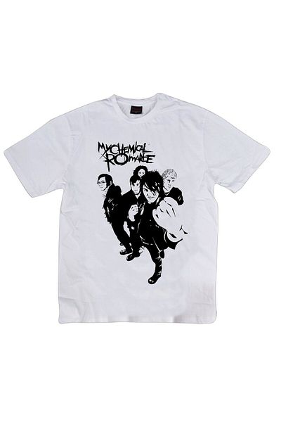 fame-stoned Μπλουζάκι My Chemical Romance Printed Unisex 100% Cotton White T-shirt