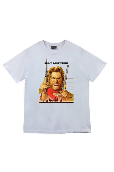 fame-stoned Μπλουζάκι Unisex White Good Evil Ugly Printed