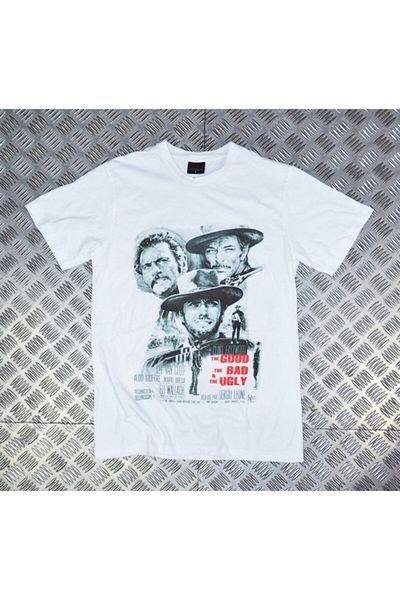 fame-stoned Μπλουζάκι Good Bad Ugly Printed Unisex 100% βαμβακερό λευκό