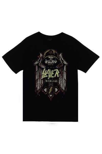 fame-stoned Tricou negru unisex 100% bumbac cu imprimeu Slayer