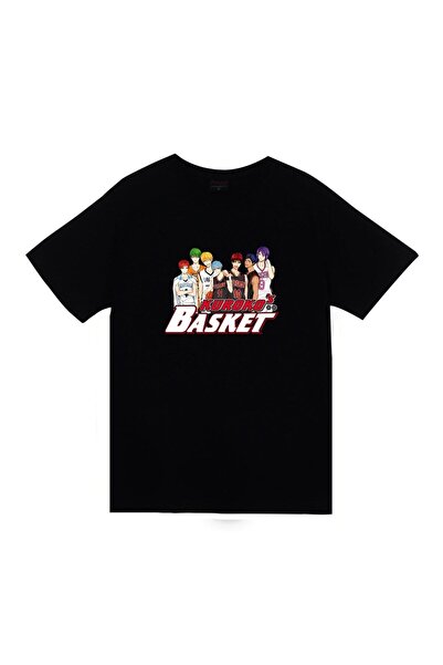 fame-stoned Kuroko No Basket Anime Štampano Unisex 100% pamuk Crna T-shirt