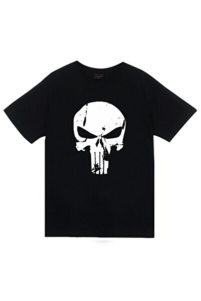 fame-stoned Tricou unisex 100% bumbac cu imprimeu Punisher Skull