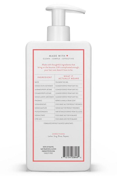 Native Berries & Vanilla Cream Volumizing Shampoo 487ml