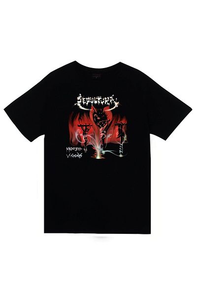 fame-stoned Tricou negru unisex 100% bumbac cu imprimeu Sepultura