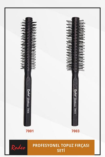 RODEO Heat Resistant Blow Dry Brush Set of 2 7001-7003