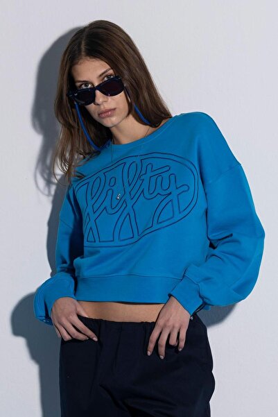 Fifty Pieces Kadın Canlı Mavi Core Mid-Length Sweatshirt