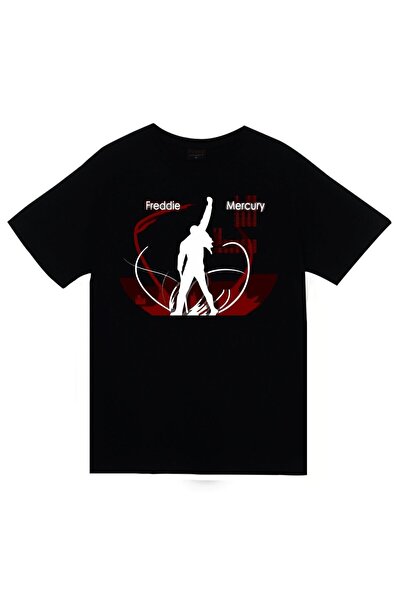 fame-stoned Kraljica štampana unisex majica od 100% pamuka, crna