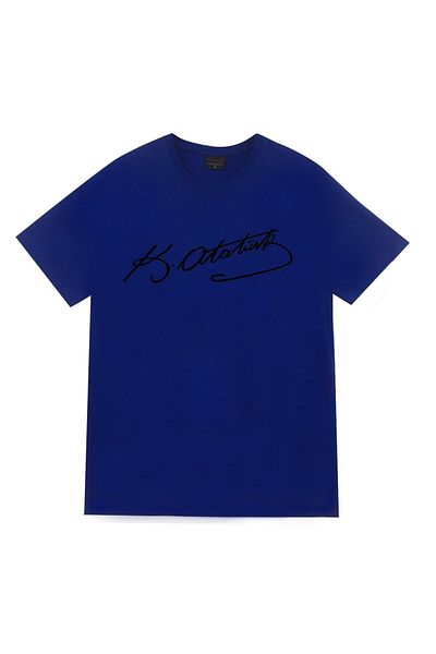 fame-stoned Μπλουζάκι Gazi Mustafa Kemal Atatürk με στάμπα Unisex 100% βαμβακερό μπλε