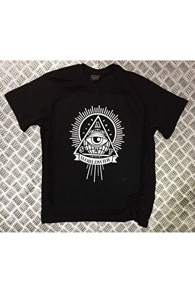fame-stoned Asap Rocky majica sa printom, unisex, 100% pamuk, crna