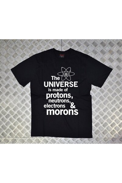 fame-stoned Unisex crni proton neutron elektron Štampano T-shirt