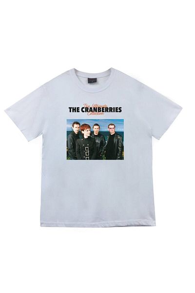 fame-stoned The Cranberries Printed Unisex 100% βαμβακερό λευκό T-shirt