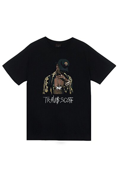 fame-stoned Tricou unisex negru cu imprimeu Astraworld Travis Scott