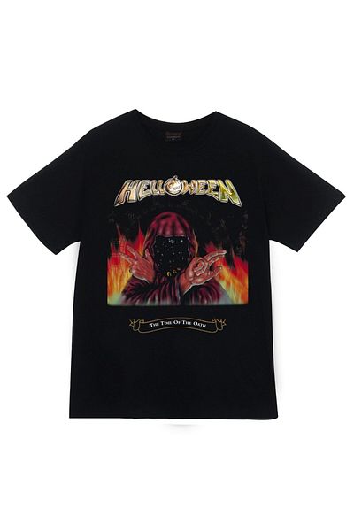 fame-stoned Tricou negru unisex 100% bumbac cu imprimeu Helloween