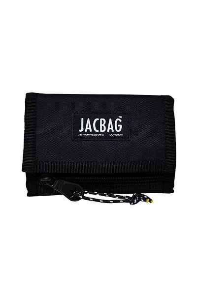 Jacbag Black Velcro Wallet/Card Holder - Boys and Adult