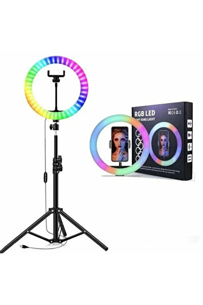 froyalife 10 inç Selfie Işığı, Işıklı Renkli Tripod, Youtuber, Güzellik Merke...