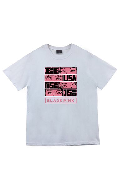 fame-stoned Μπλουζάκι Blackpink Printed Unisex 100% Cotton White