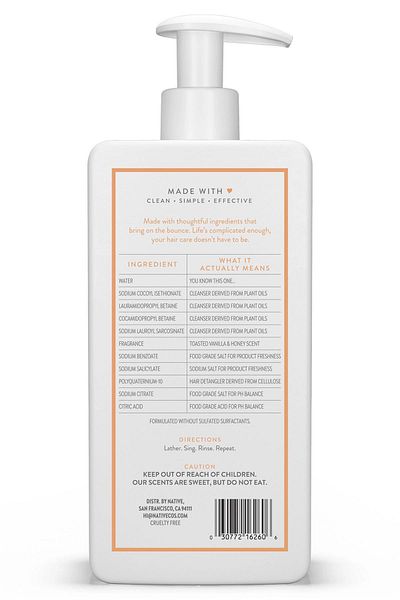 Native Toasted Vanilla & Honey Volumizing Shampoo 487ml