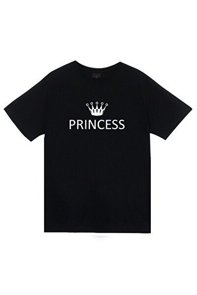 fame-stoned Unisex crna princeza Princess Štampano T-shirt