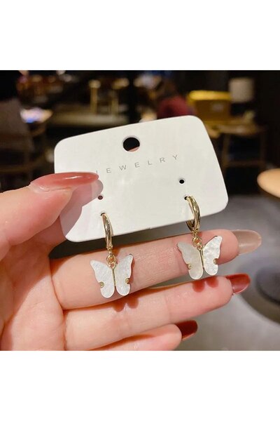 Shiklik MODA أقراط نسائية بتصميم فراشة لتعزيز أناقتك