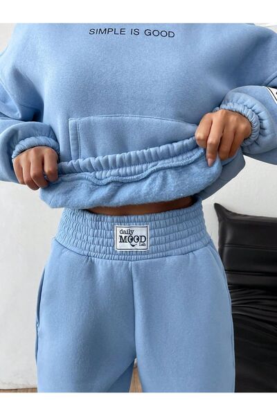 Mood Lab Σετ φούτερ Elastic Leg Crop