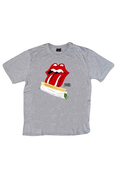 fame-stoned Μπλουζάκι The Rolling Stones Printed Unisex 100% Cotton Grey T-shirt