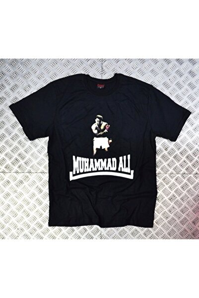 fame-stoned Muhammad Ali Štampano Unisex 100% pamuk Crna T-shirt