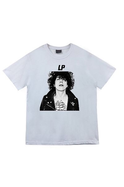fame-stoned Μπλουζάκι Lp Laura Pergolizzi με στάμπα Unisex 100% βαμβακερό λευκό