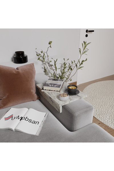 AYMOBSAN Boston Kol Üstü Sehpa, Koltuk Yanı Sehpa, Ayarlanabilir Tepsi, Dekor...