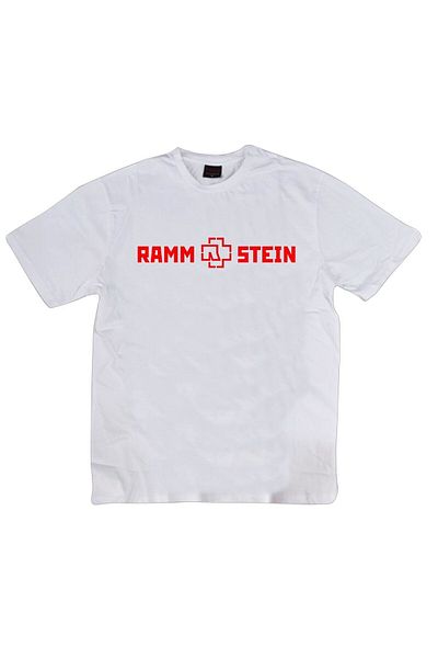 fame-stoned Μπλουζάκι Rammstein Printed Unisex 100% Cotton Λευκό