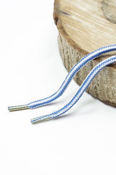 Dokubağ 120 cm White Line Pattern Round Outdoor & Boots & Sports Shoelaces - 1 Pair