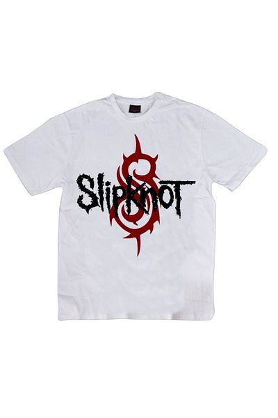 fame-stoned Tricou alb unisex cu imprimeu Slipknot