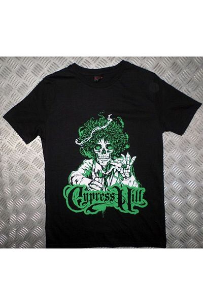 fame-stoned Μπλουζάκι Cypress Hill Printed Unisex 100% βαμβακερό μαύρο