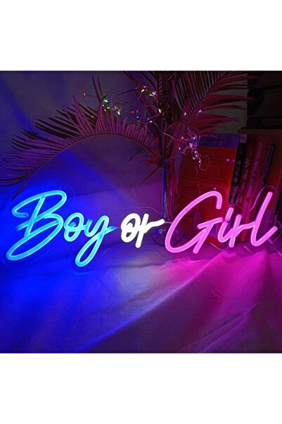 SUN DİZAYN cinsiyet partisi boy or girl temalı dekor neon tabela neon led ışı...