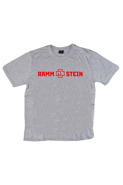 fame-stoned Μπλουζάκι Rammstein Printed Unisex 100% Cotton Grey
