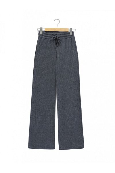 Modamorfo Smoked Viscose Trousers - Lace up Waist and Pockets