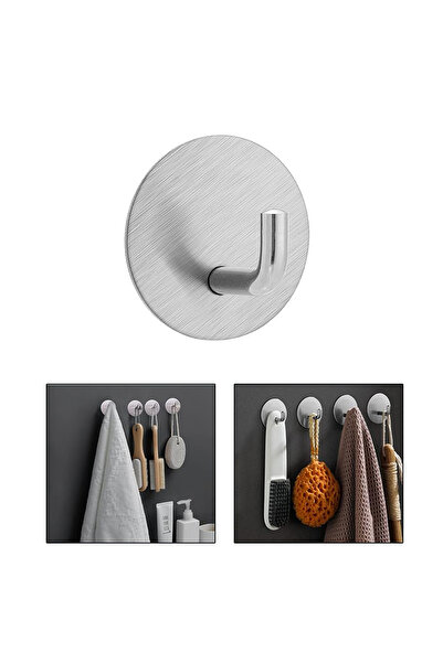 Microcase Yapışkanlı Paslanmaz Çelik Banyo Mutfak Eşya Havlu Vb Metal Askılık...