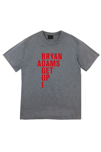 fame-stoned Μπλουζάκι Bryan Adams Printed Unisex 100% Cotton Grey T-shirt