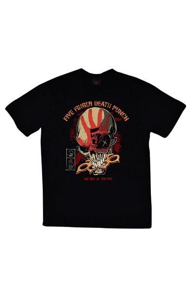 fame-stoned Μπλουζάκι με στάμπα Unisex 100% βαμβακερό μαύρο με πέντε δάχτυλα