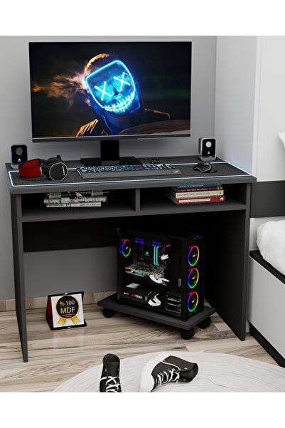 KONAK EV EŞYALARI Bilbo Çalışma Masası,MDF,Oyuncu Masası,Gamer Masa