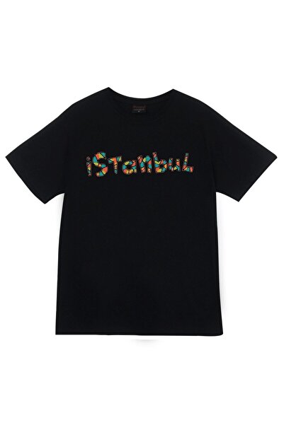 fame-stoned Istanbul B Štampano Unisex 100% pamuk % crna majica