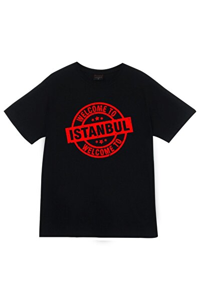 fame-stoned Istanbul B Štampano Unisex 100% pamuk % crna majica