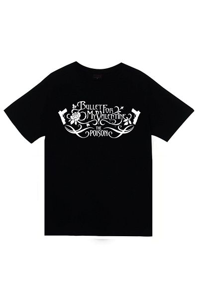 fame-stoned Tricou negru unisex 100% bumbac cu imprimeu Bullet For My Valentine